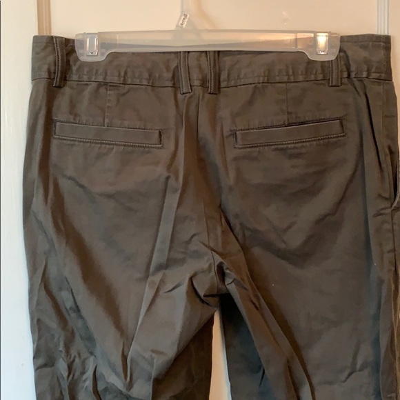 Banana Republic Washed Satin Crop Trouser - Dark Green, size 6 - Picture 8 of 8